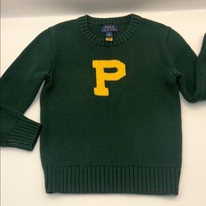 Polo by Ralph Lauren Green Sweater with Yellow P